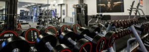 Freihantelbereich des WOF Pur Fitnessstudios in Aachen