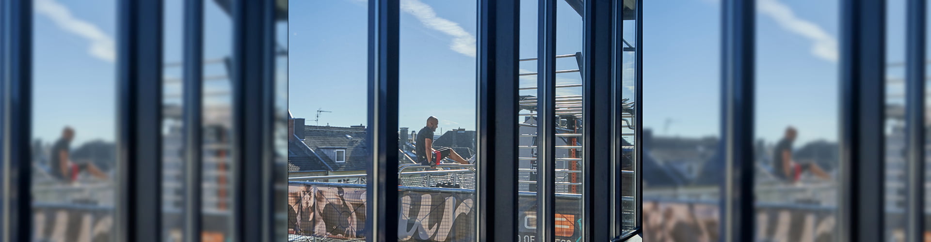 Blick aus dem Fenster im WOF30Pur Fitnessstudio in Aachen