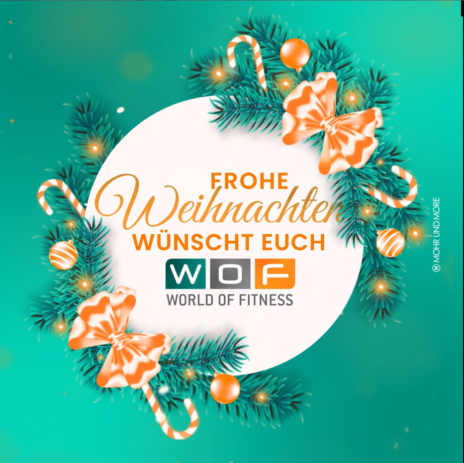 Öffnungszeiten und Kursprogramm an Weihnachten und Silvester 2025 im WOF 20